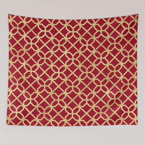 Item preview, Luxury Red Gold Islamic Pattern designed and sold by stylebytara.