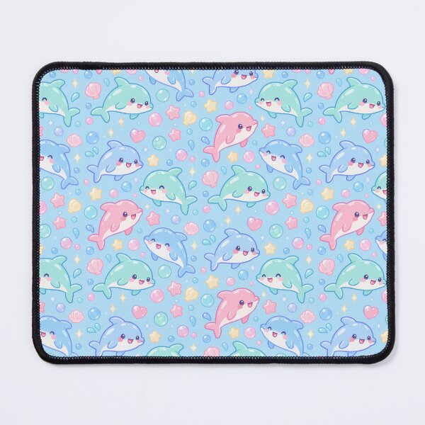 Item preview, Kawaii Gummy Dolphin Pastel Candy Pattern designed and sold by Soft Berry Studio.