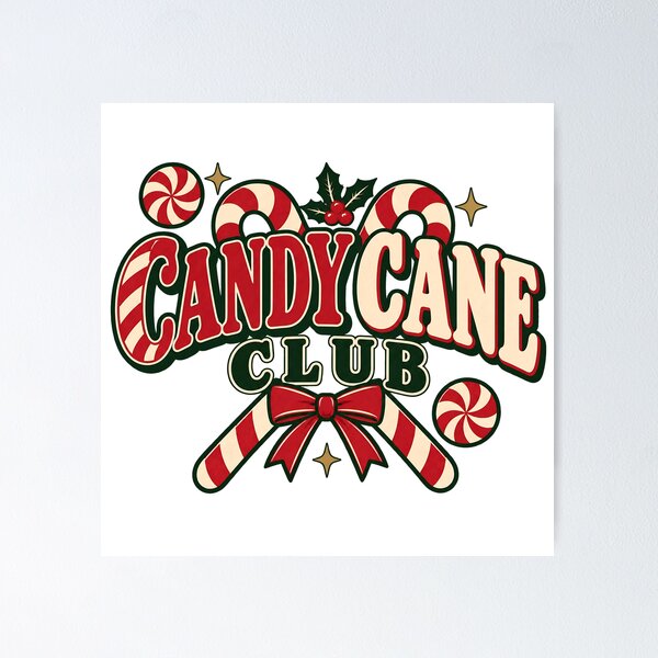 Item preview, Candy Cane Club Retro Christmas designed and sold by  MAD's Recreation Studio.