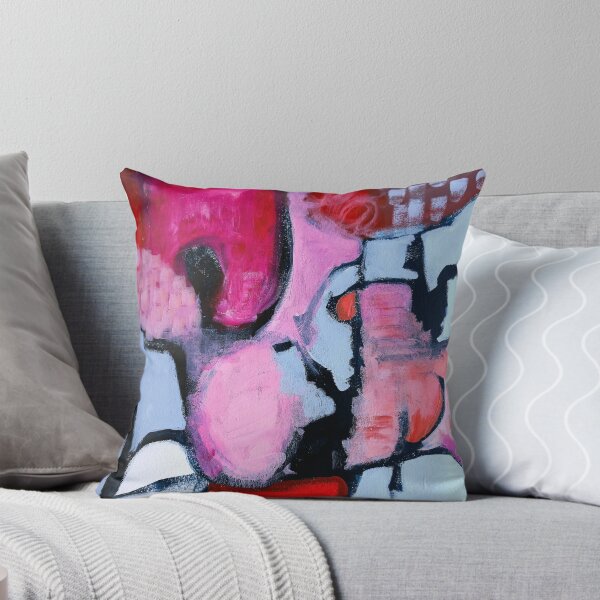 Item preview, Playful Expressive Abstract Painting Pink, Red,  Blue Hues - 833 designed and sold by NathalieLeRiche.