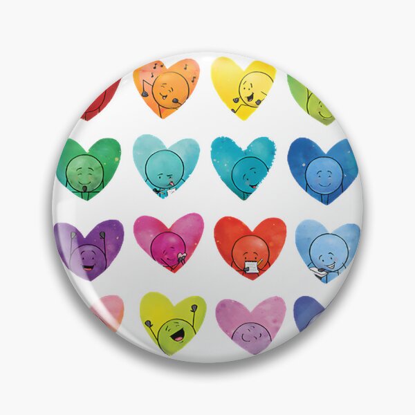 Item preview, Colorful Rainbow Hearts with Playful Dot Characters Design designed and sold by ENGMUAADH.