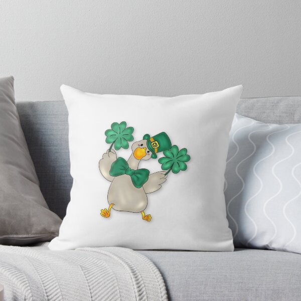 Item preview, cute duck, four-leaf clover, St. Patrick’s Day, Irish holiday designed and sold by artblonska.