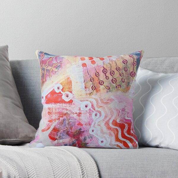 Item preview, Pink, red, orange abstract with geometric patterns - 829 designed and sold by NathalieLeRiche.