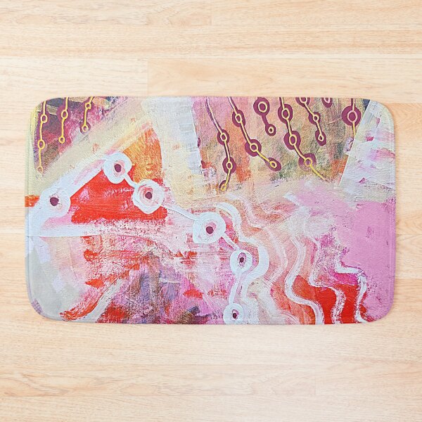 Item preview, Pink, red, orange abstract with geometric patterns - 829 designed and sold by NathalieLeRiche.