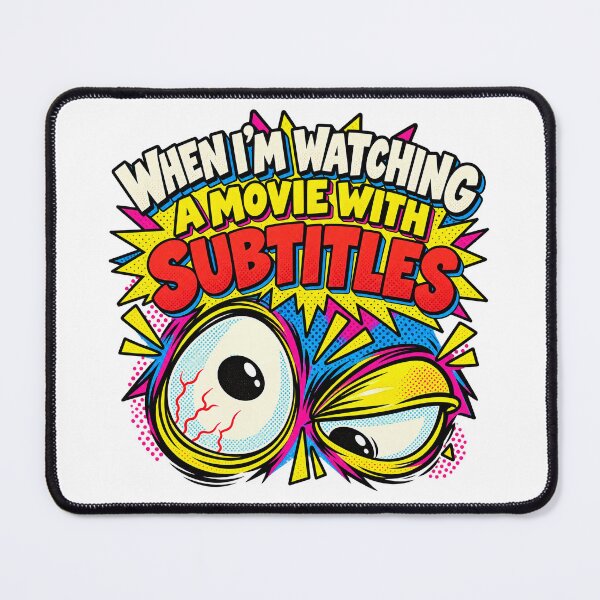 Item preview, Funny Movie Subtitles Eyes – Pop Art Cinema Humor designed and sold by Tininai.