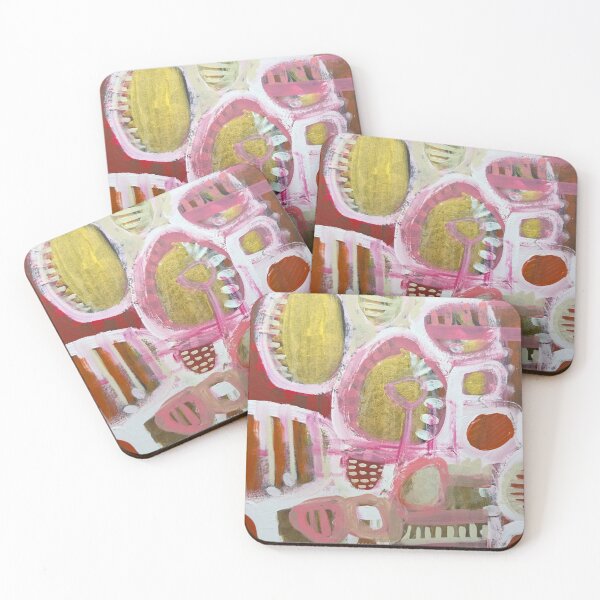Item preview, Organic Abstract Shapes, gold, pink, brown, olive - 821 designed and sold by NathalieLeRiche.