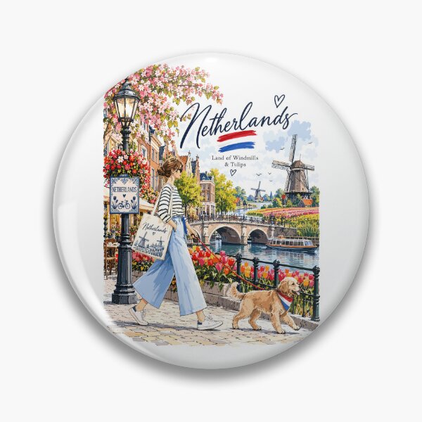 Item preview, Amsterdam Netherlands Travel Illustration designed and sold by EdwinkOne.