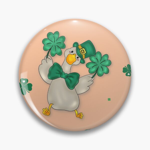 Item preview, cute duck, four-leaf clover, St. Patrick’s Day, Irish holiday, cartoon designed and sold by artblonska.