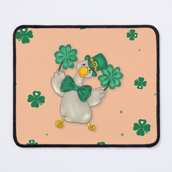 Item preview, cute duck, four-leaf clover, St. Patrick’s Day, Irish holiday, cartoon designed and sold by artblonska.