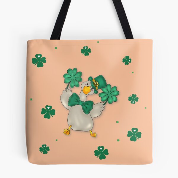 Item preview, cute duck, four-leaf clover, St. Patrick’s Day, Irish holiday, cartoon designed and sold by artblonska.