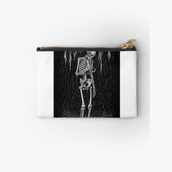 Item preview, Still Waiting — Skeleton in the Rain Gothic Noir designed and sold by GiftsByMatthew.