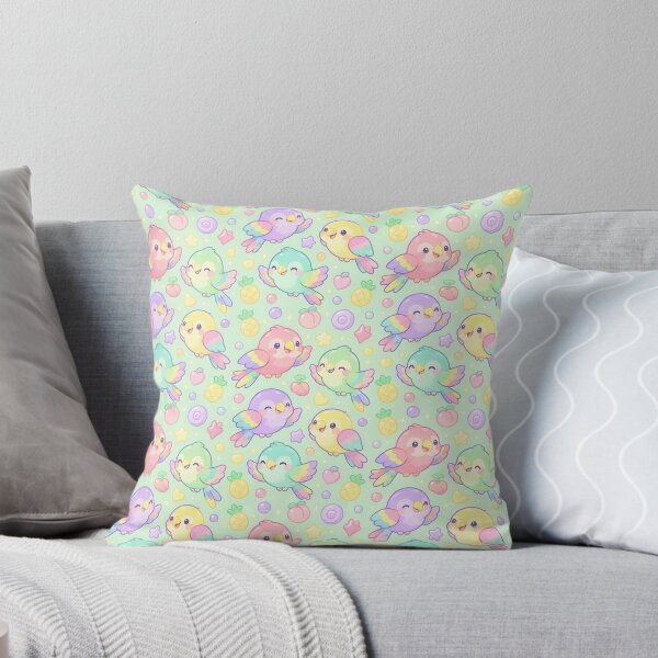 Item preview, Kawaii Gummy Parrot Pastel Candy Pattern designed and sold by Soft Berry Studio.