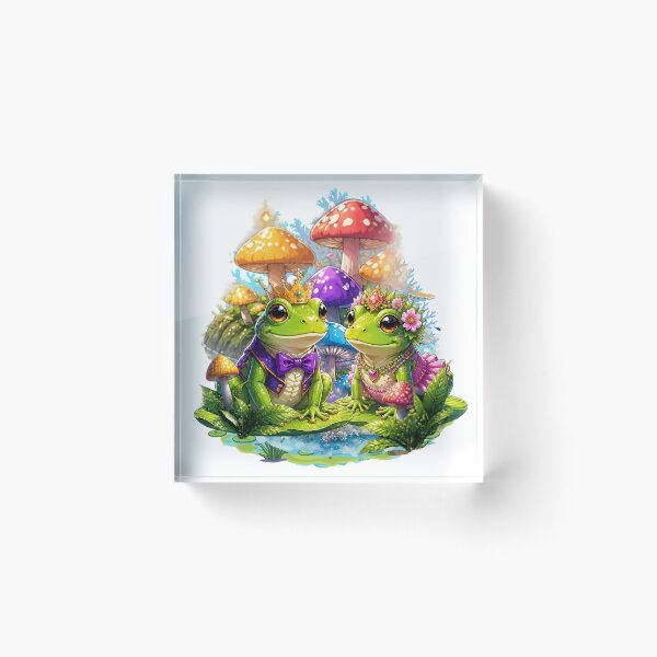 Item preview, Frog Prince Princess Mushroom Fairytale Graphic designed and sold by AXENT Designs.