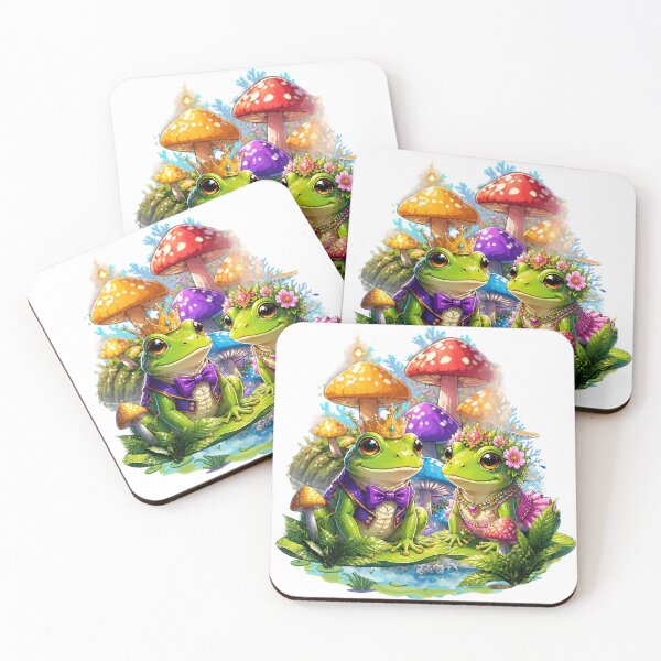 Item preview, Frog Prince Princess Mushroom Fairytale Graphic designed and sold by AXENT Designs.