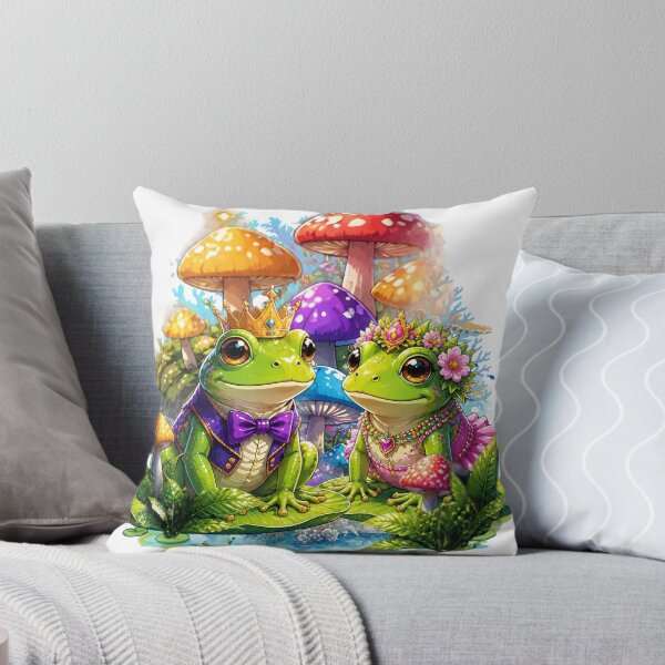 Item preview, Frog Prince Princess Mushroom Fairytale Graphic designed and sold by AXENT Designs.