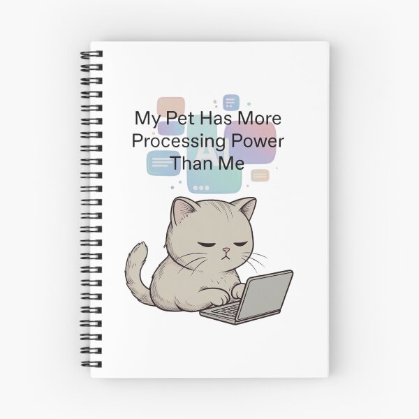 Item preview, My Pet Has More Processing Power Cat designed and sold by EcoArtTees.