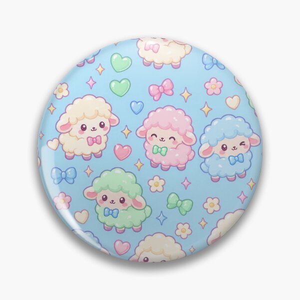 Item preview, Kawaii Gummy Sheep Pastel Candy Pattern designed and sold by Soft Berry Studio.