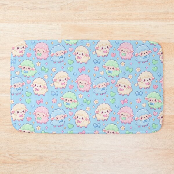 Item preview, Kawaii Gummy Sheep Pastel Candy Pattern designed and sold by Soft Berry Studio.