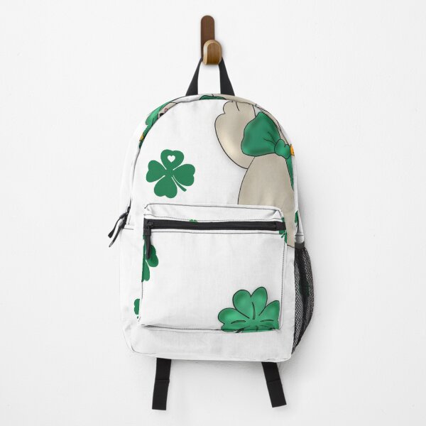 Item preview, cheerful cartoon duck holding a lucky four-leaf clover designed and sold by artblonska.