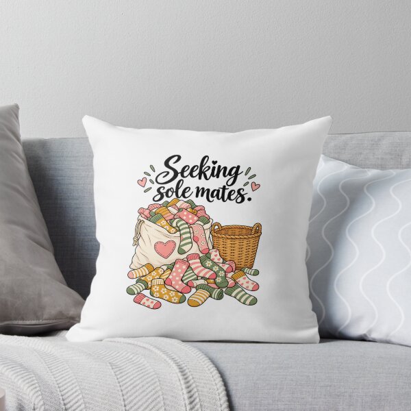 Item preview, Seeking Sole Mates – Cute Socks & Laundry Humor designed and sold by Heather's Creative Apparel.