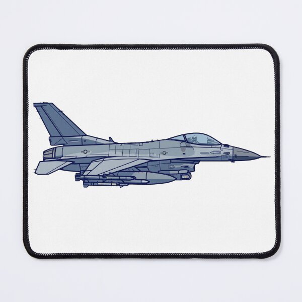 Item preview, F-16 Fighting Falcon Fighter Jet Side View Military Aviation Pilot Gift designed and sold by IRON WINGS /USAF.