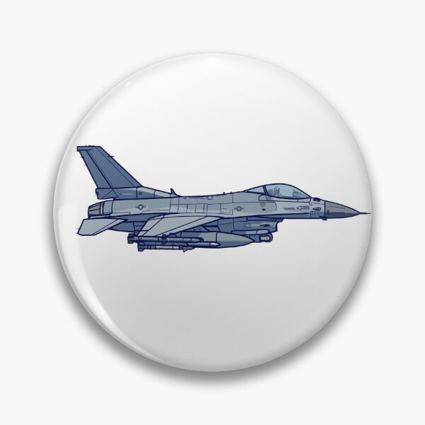 Item preview, F-16 Fighting Falcon Fighter Jet Side View Military Aviation Pilot Gift designed and sold by IRON WINGS /USAF.
