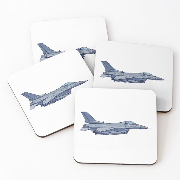 Item preview, F-16 Fighting Falcon Fighter Jet Side View Military Aviation Pilot Gift designed and sold by IRON WINGS /USAF.