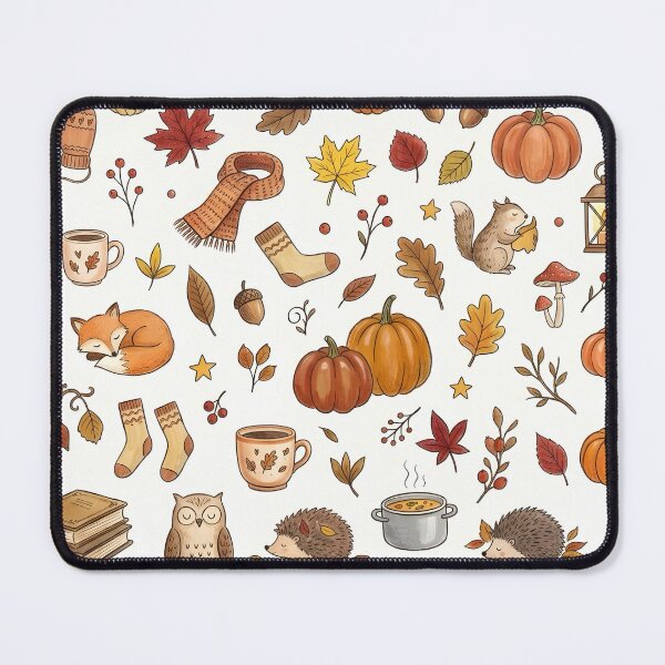 Item preview, Cozy Autumn Pattern Fall Leaves Pumpkins Cute Seasonal Design designed and sold by Marti’s Shop Corner.
