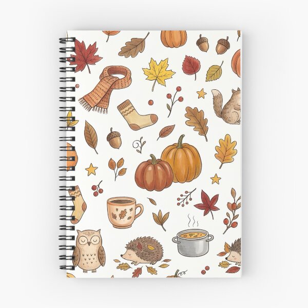 Item preview, Cozy Autumn Pattern Fall Leaves Pumpkins Cute Seasonal Design designed and sold by Marti’s Shop Corner.