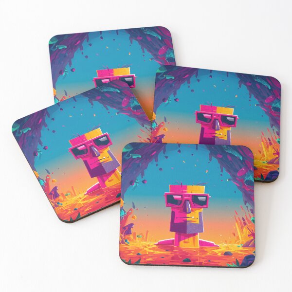 Item preview, Cool Geometric Moai Tiki Statue Sunbathing Art designed and sold by Lunat1kk.