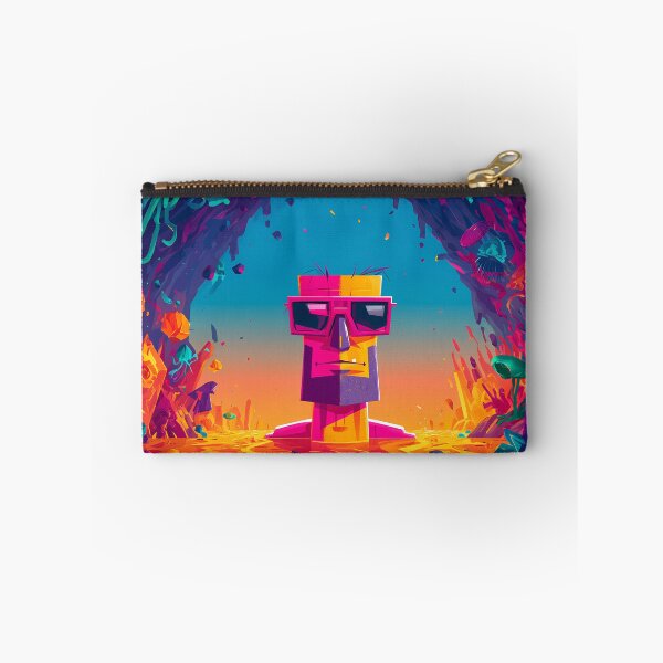 Item preview, Cool Geometric Moai Tiki Statue Sunbathing Art designed and sold by Lunat1kk.
