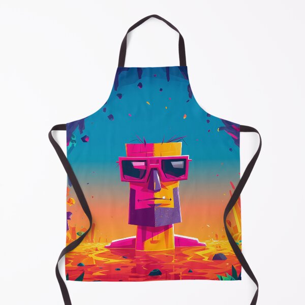 Item preview, Cool Geometric Moai Tiki Statue Sunbathing Art designed and sold by Lunat1kk.