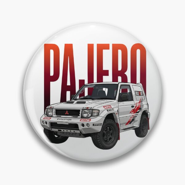 Aperçu de l'œuvre Mitsubishi Pajero Evolution Dakar Rally 4x4 Blanc Ralliart SUV Art créée et vendue par Motorline44.