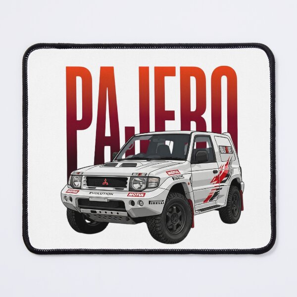 Item preview, Mitsubishi Pajero Evolution Dakar Rally 4x4 White Ralliart SUV Art designed and sold by Motorline44.
