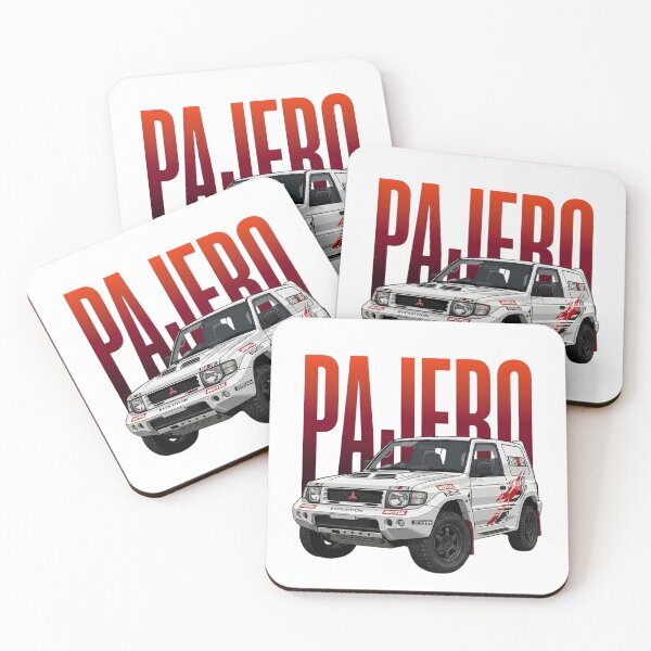 Item preview, Mitsubishi Pajero Evolution Rally Dakar 4x4 Ilustración SUV Ralliart Blanco designed and sold by Motorline44.
