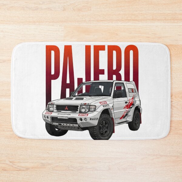 Item preview, Mitsubishi Pajero Evolution Dakar Rally 4x4 White Ralliart SUV Art designed and sold by Motorline44.