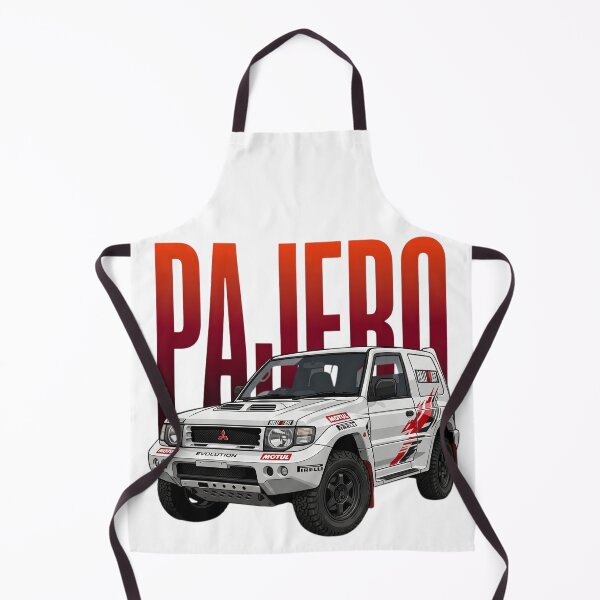 Artikelvorschau, Mitsubishi Pajero Evolution Dakar Rallye 4x4 Weiß Ralliart SUV Art entworfen und verkauft von Motorline44.