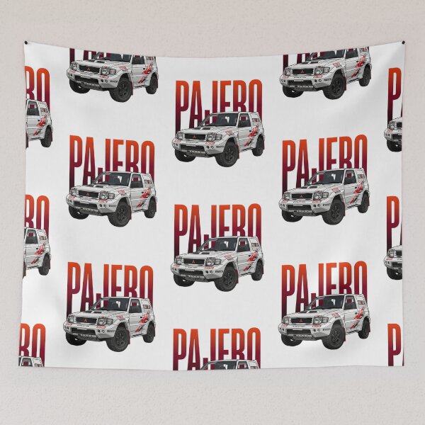 Item preview, Mitsubishi Pajero Evolution Dakar Rally 4x4 White Ralliart SUV Art designed and sold by Motorline44.
