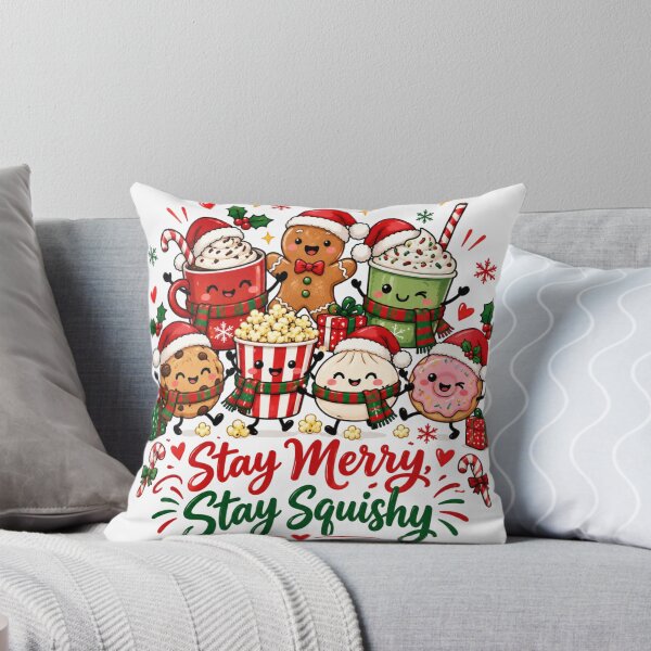 Item preview, Stay Merry Stay Squishy Christmas Hot Chocolate Donut Dumpling & Gingerbread designed and sold by Uniquememorable.