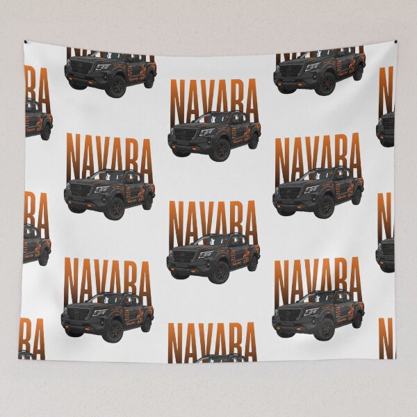 Item preview, Nissan Navara PRO-4X Off-Road Pickup Black and Orange 4x4 Truck Art designed and sold by Motorline44.