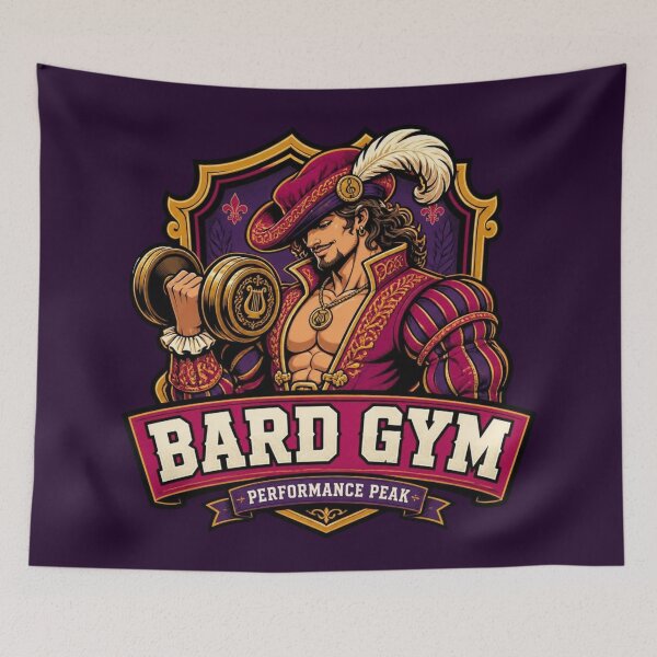 Aperçu de l'œuvre Jeu de rôle sur table Bard Gym Performance Peak Retro Workout créée et vendue par Dice_Goblin_Studio.