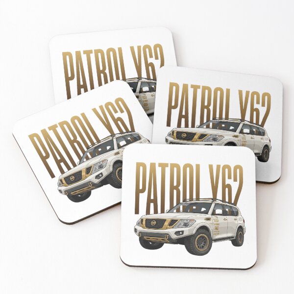 Item preview, Nissan Patrol Y62 Off-Road 4x4 White and Gold Overland SUV Art designed and sold by Motorline44.