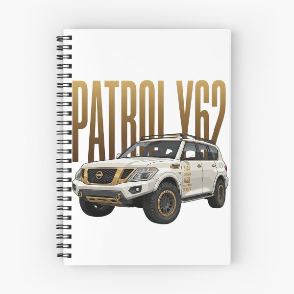 Item preview, Nissan Patrol Y62 Todoterreno 4x4 Ilustración SUV Blanco y Dorado designed and sold by Motorline44.