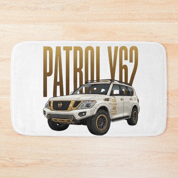 Item preview, Nissan Patrol Y62 Off-Road 4x4 White and Gold Overland SUV Art designed and sold by Motorline44.