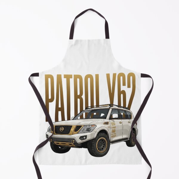 Artikelvorschau, Nissan Patrol Y62 Off-Road 4x4 Weiß und Gold Overland SUV Art entworfen und verkauft von Motorline44.