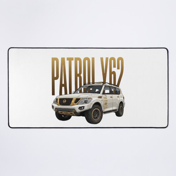 Item preview, Nissan Patrol Y62 Off-Road 4x4 White and Gold Overland SUV Art designed and sold by Motorline44.