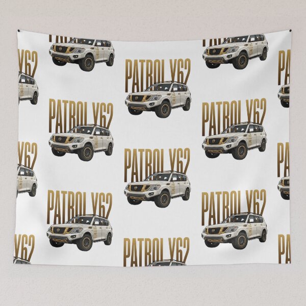 Item preview, Nissan Patrol Y62 Off-Road 4x4 White and Gold Overland SUV Art designed and sold by Motorline44.