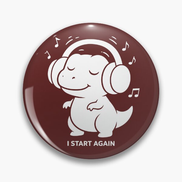 Item preview, Cute Dinosaur with Headphones Listening Music  designed and sold by CaptainSeal.