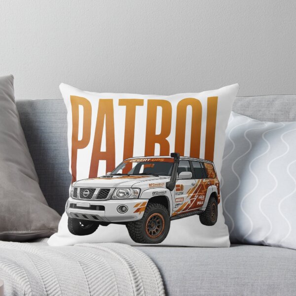 Item preview, Nissan Patrol Y61 Desert Ops Overland 4x4 White and Orange Rally SUV Art designed and sold by Motorline44.