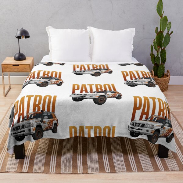 Item preview, Nissan Patrol Y61 Desert Ops Overland 4x4 White and Orange Rally SUV Art designed and sold by Motorline44.